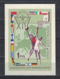 Coliță filatelică URSS 1965 &ndash; Campionatul European de Baschet, Moscova, Michel BL 40, MNH -A62