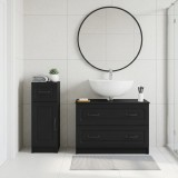 Cumpara ieftin Set de dulapuri pentru baie, 2 piese UTRECHT Negru