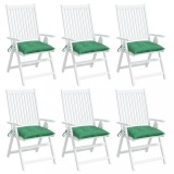 vidaXL Perne de scaun, 6 buc., verde, 50x50x7 cm, textil oxford