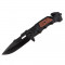 Briceag de vanatoare IdeallStore&reg;, True Blade, otel inoxidabil, 23 cm, negru