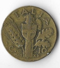 Moneda 10 centesimi 1942 - Italia foto
