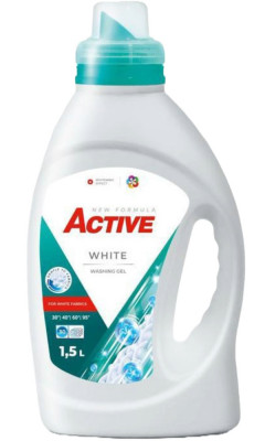 Detergent lichid pentru rufe albe Active, 1.5 litri, 30 spalari foto