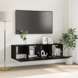 vidaXL Set Dulap TV Stejar Negru Lemn prelucrat Mic Dulap TV