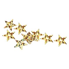 Set 100 paiete forma steluta Crisalida, diametru 13 mm, 20 g, Auriu
