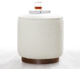 Cumpara ieftin Taburet puf Hellin Alb 43x42 cm