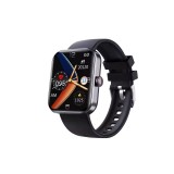 Smartwatch ZYTEQ&reg; 1.91", Bluetooth, Fitness &amp; Sport,Rezistent la Apă,Monitorizare Ritm Cardiac și Somn,Notificări Apeluri,Mesaje, Android/iOS, Negru