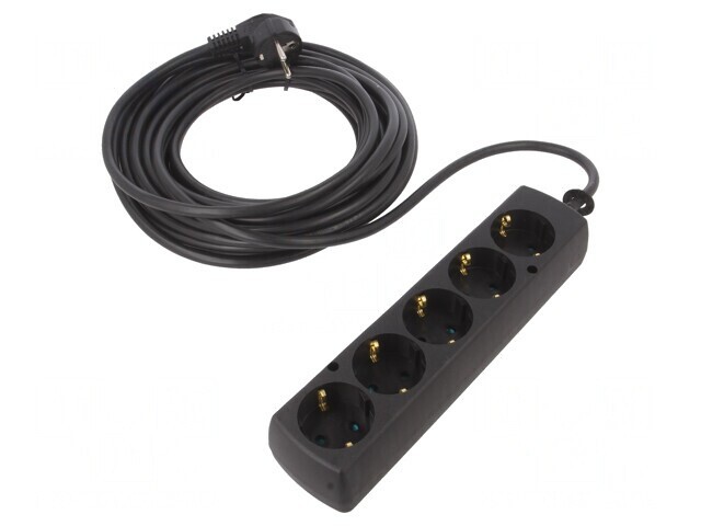 Prelungitor Schuko 5 Prize PVC Negru