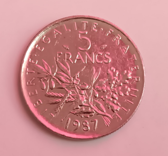 M3 C50 - Moneda foarte veche - Franta - 5 franci - 1987