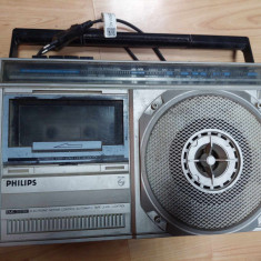 Radio casetofon Recorder PHILIPS Original,radiocasetofon vechi de colectie