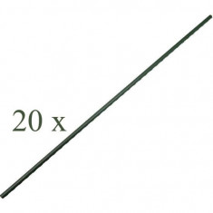 Suport/arac pentru plante, rosii, metal + PVC, verde, set 20 buc, 1.6x180 cm, Strend Pro foto