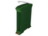 Carcasă pentru șină DIN verde 101x22.5x119.5 mm