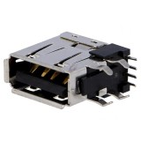 Soclu USB A PCB THT 90&deg; 4 pini