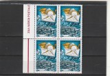 ROMANIA 1999 LP 1492 ZIUA MARCII POSTALE ROMANESTI BLOC DE 4 TIMBRE MNH NESTAMPILAT