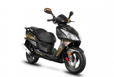 Scuter Barton Falcon 50cc, culoare negru/galben Cod Produs: MX_NEW MXFALCON50NG foto