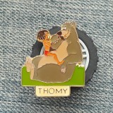 Insigna Mowgli si ursul Baloo 1992 / Disney /pin desene animate Cartea junglei