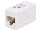 Adaptor RJ45 soclu x2 Cat 6a neecranaţi albă - LOGILINK