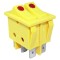 Intr CR 37x31x25mm dublu 15A 250V galben cu bec