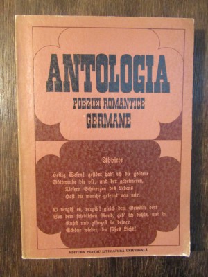 Antologia poeziei romantice germane - Hertha Perez (antologator) foto