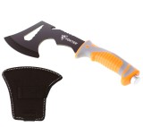 Mini toporisca Tomahawk Solid, 29 cm, husa lama, maner anti-alunecare, portocaliu