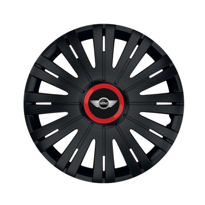 Set 4 capace roti Negre Cu Inel Rosu Active R16 Compatibil Cu Mini foto
