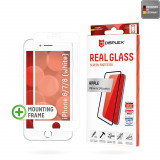 Folie pentru iPhone 6 / 6S / 7 / 8 / SE 2, SE 2020 / SE 3, SE 2022, Displex Real Glass Full Cover, White