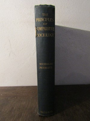 The Principles of Comparative Sociology-Nicolae Petrescu, autograf pt D.Gusti foto