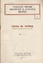 Legislatie privind Organizatii si Activitati Obstesti - Legea Nr. 59/1968 foto