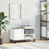 VidaXL Dulapuri pentru discuri alb lucios 85x38x48 cm lemn prelucrat 831710