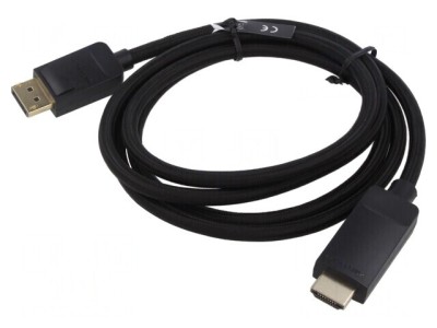 Cablu DisplayPort 1.2 la HDMI 2.0, Negru foto