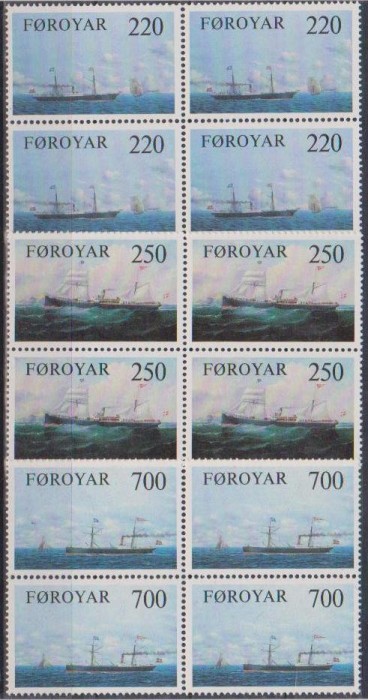 FOROYAR - 1983 - Vapoare - bloc de 4