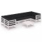 Set mobilier gradina cu perne, 8 piese, alb, lemn masiv de pin