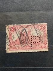 Timbre Germania-Deutsches Reich 1902 perforat