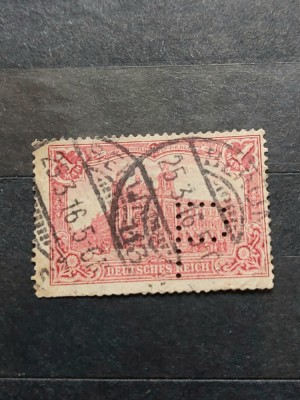 Timbre Germania-Deutsches Reich 1902 perforat foto