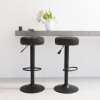 Gossi scaune de bar, 2 buc., negru, catifea