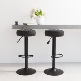 Cumpara ieftin Scaune de bar, 2 buc., negru, catifea