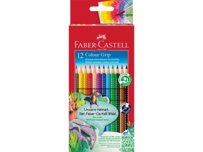 Creioane colorate triunghiulare grip 2001 Faber-Castell 12 culori/set foto