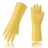 Manusi de lucru Andanda, cauciuc/latex, galben, marimea L