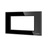 Cumpara ieftin Rama 4M din sticla securizata Luxion, negru, standard italian