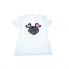 Tricou pentru fete Happy House Minnie Mouse WB-278A, Alb foto