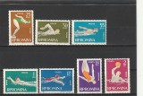 ROMANIA 1963 LP 561 SPORT - NATATIE SERIE MNH