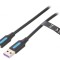 Cablu USB 2.0 A la C 1,5m negru 480Mbps PVC