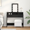 VidaXL Masă de Machiaj cu sertar Negru 100 x 41 x 140 cm Lemn compozit