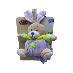 Jucarie iepure muzical cu mecanism mecanic - tras de ata