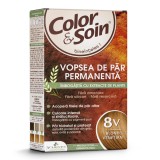 Vopsea de par fara amoniac, fara silicon, blond venetian, 8V Color&amp;Soin