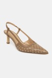 MICHAEL Michael Kors stilettos de piele Alora culoarea bej, 40R5ALMP3L.297