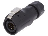 Mufă Circulară 12mm 8-Pin Aurită 3A