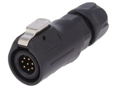 Mufă Circulară 12mm 8-Pin Aurită 3A
