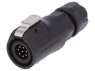 Mufă Circulară 12mm 8-Pin Aurită 3A foto