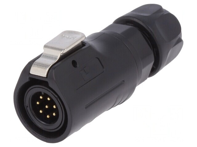 Mufă Circulară 12mm 8-Pin Aurită 3A