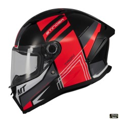 Casca integrala pentru scuter - motocicleta MT Stinger 2 Tron B15 negru/rosu lucios &ndash; tip viziera: MT-V-28B XL (61/62cm)
